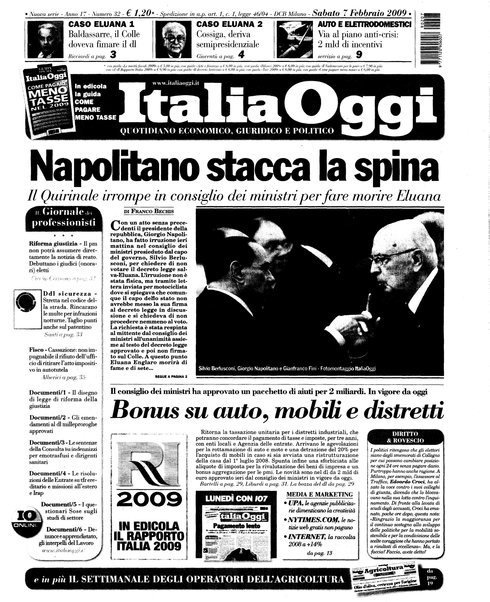 Italia oggi : quotidiano di economia finanza e politica